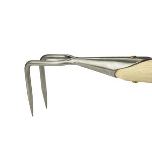 Bent Weeding Fork 2-Tine Long Handle 